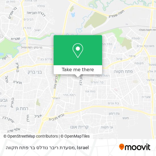 Карта מסעדת ריבר נודלס בר פתח תקווה