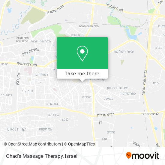 Ohad's Massage Therapy map