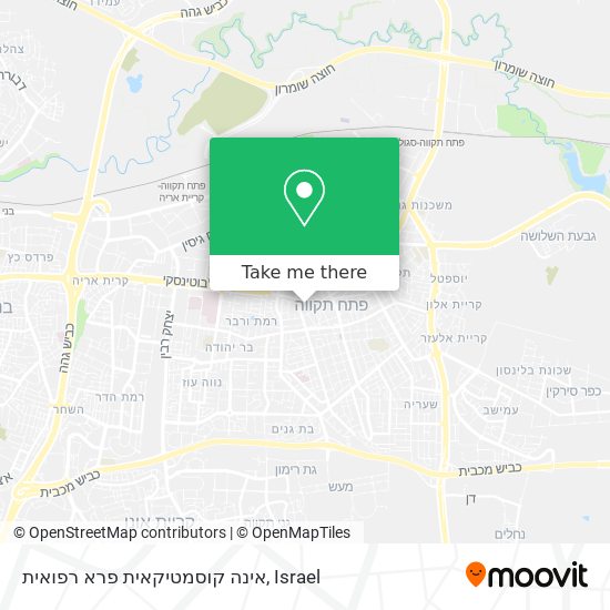 אינה קוסמטיקאית פרא רפואית map