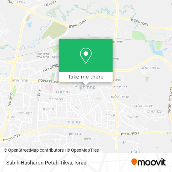 Карта Sabih Hasharon Petah Tikva