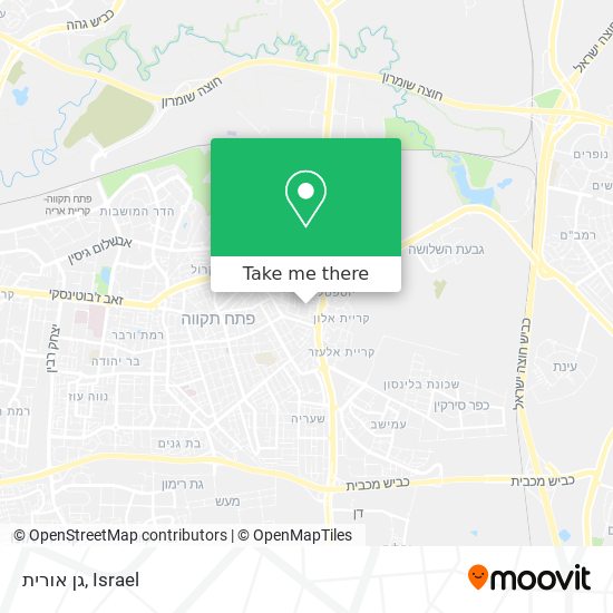 גן אורית map