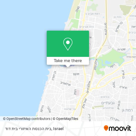 Карта בית הכנסת האיזורי בית דוד