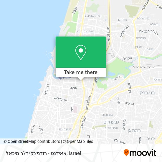 אאידנט - רודניצקי ד\ר מיכאל map