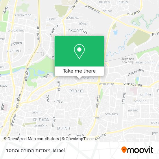 מוסדות התורה והחסד map