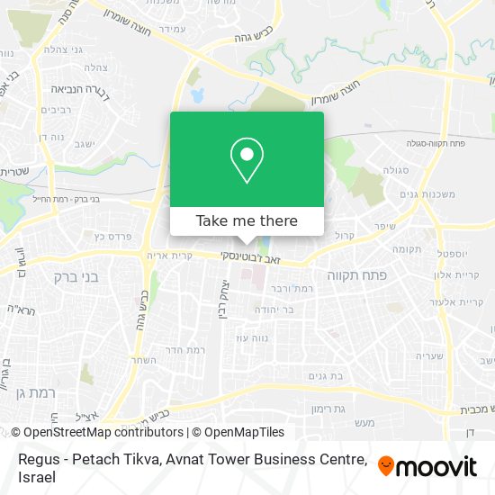 Regus - Petach Tikva, Avnat Tower Business Centre map
