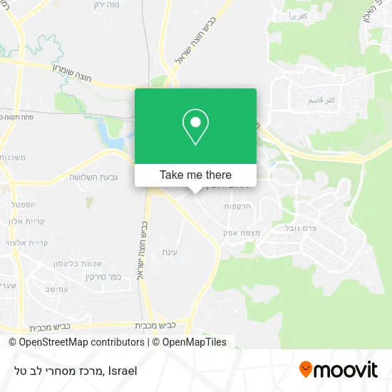 Карта מרכז מסחרי לב טל