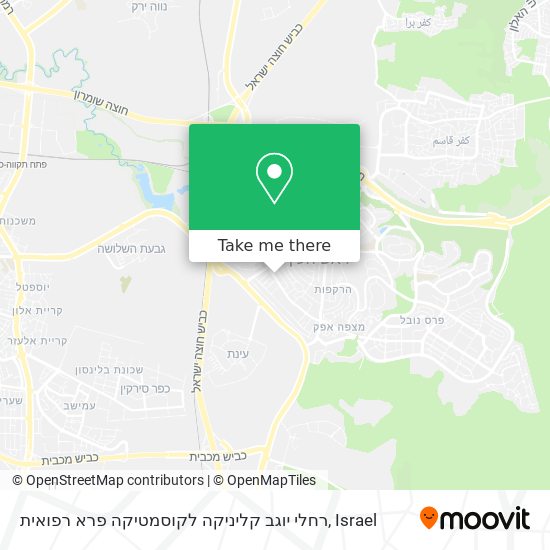 רחלי יוגב קליניקה לקוסמטיקה פרא רפואית map