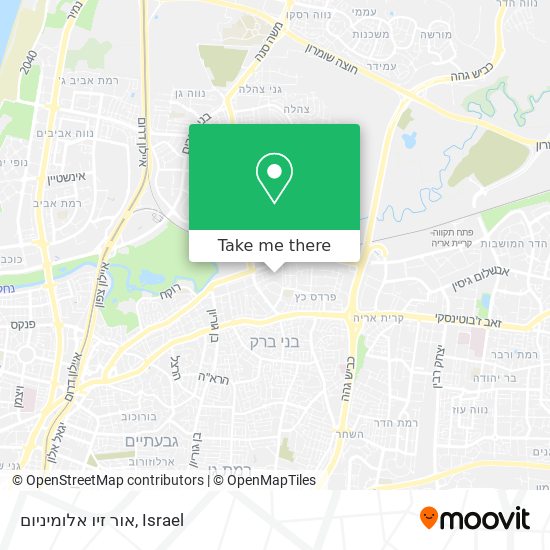 אור זיו אלומיניום map