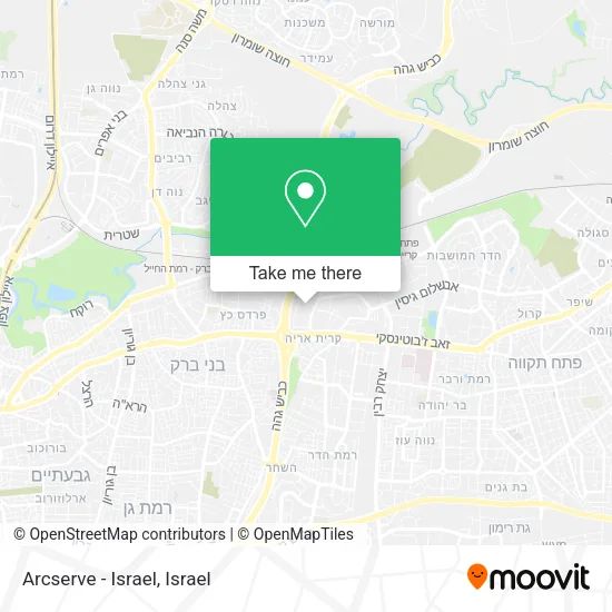 Карта Arcserve - Israel