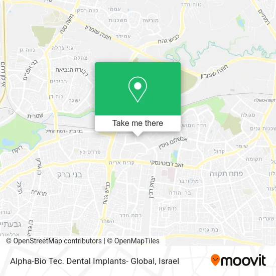 Карта Alpha-Bio Tec. Dental Implants- Global