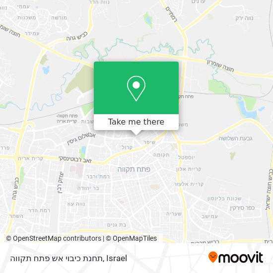 תחנת כיבוי אש פתח תקווה map