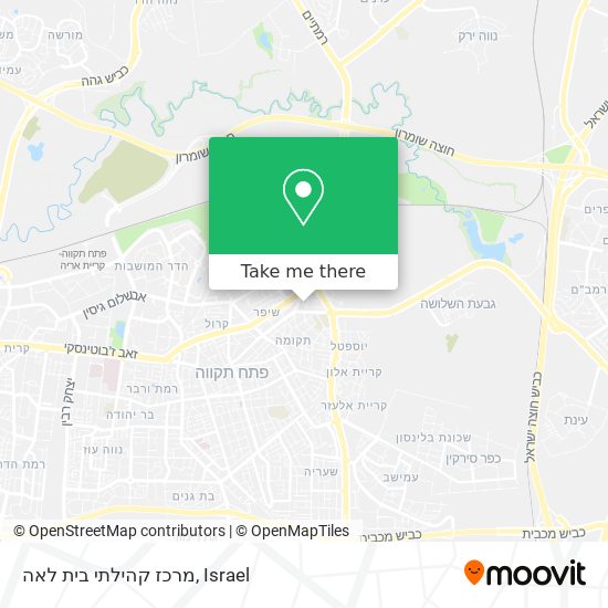 Карта מרכז קהילתי בית לאה