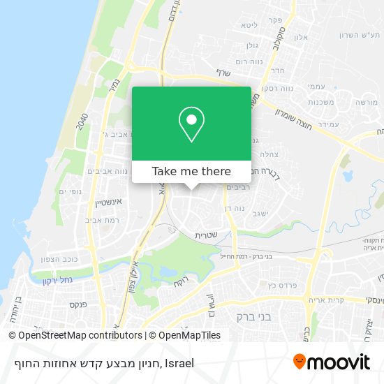 Карта חניון מבצע קדש אחוזות החוף