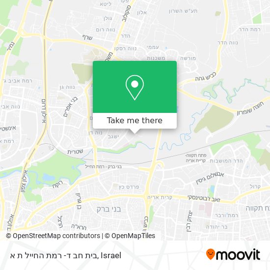 Карта בית חב ד- רמת החייל ת א
