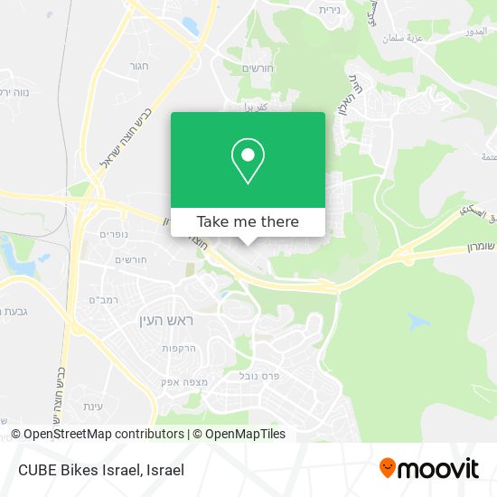 CUBE Bikes Israel map