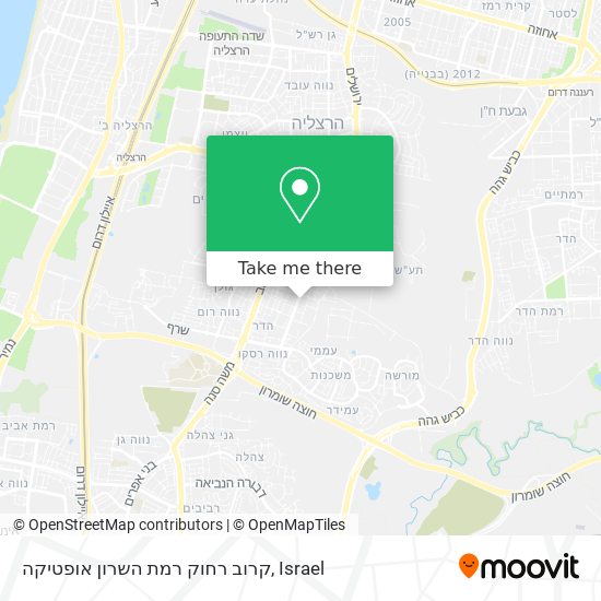 Карта קרוב רחוק רמת השרון אופטיקה