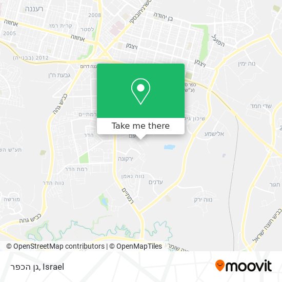 גן הכפר map