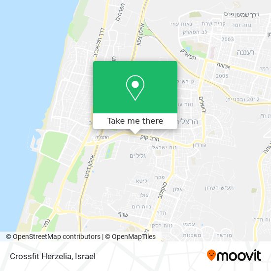 Crossfit Herzelia map