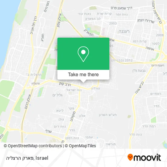 Карта פארק הרצליה