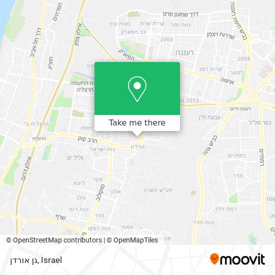 גן אורדן map