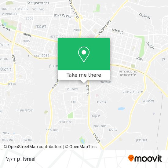 גן דקל map