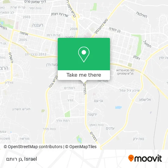 Карта גן רותם