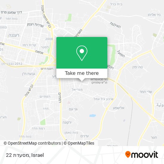 מסעדת 22 map