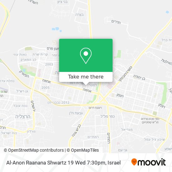 Al-Anon Raanana Shwartz 19 Wed 7:30pm map
