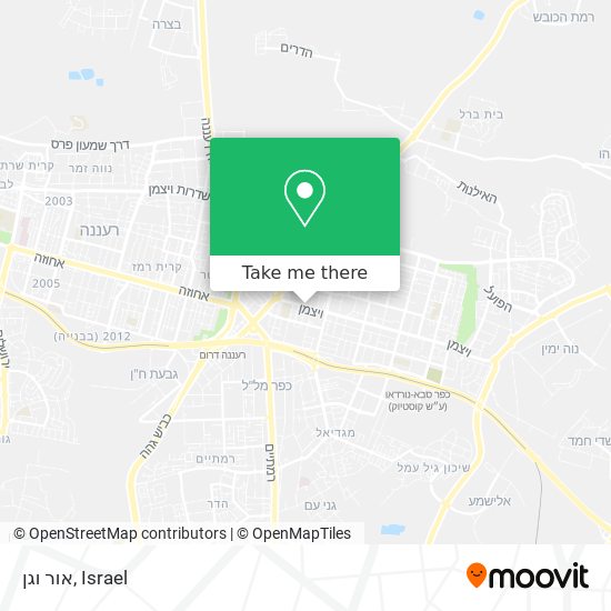 אור וגן map