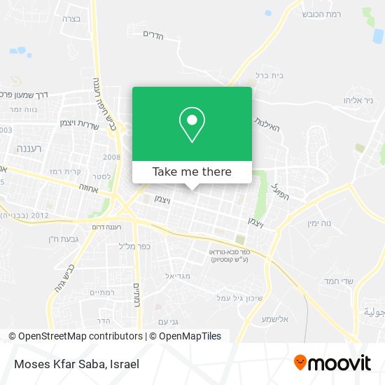 Карта Moses Kfar Saba