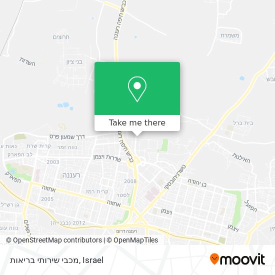 מכבי שירותי בריאות map