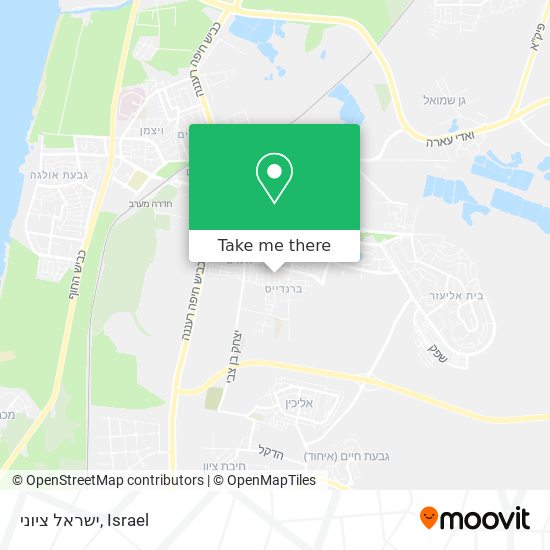 ישראל ציוני map