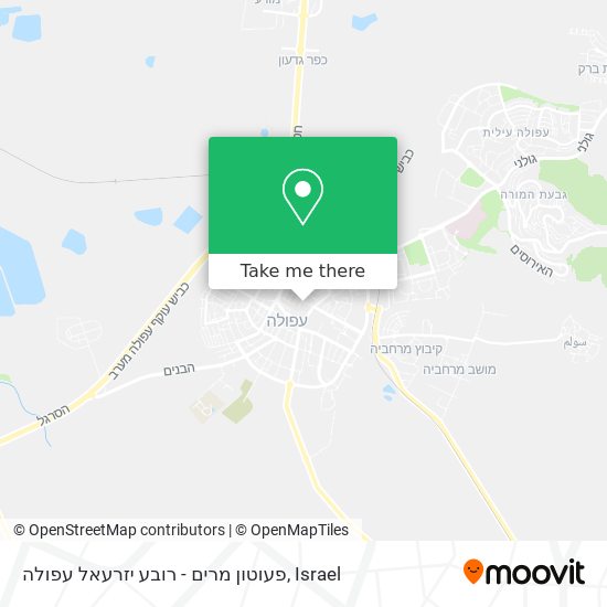 פעוטון מרים - רובע יזרעאל עפולה map