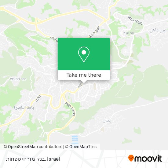 בנק מזרחי טפחות map