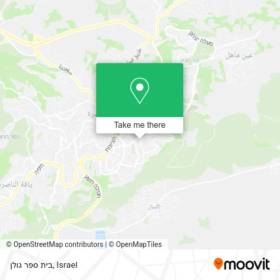 Карта בית ספר גולן