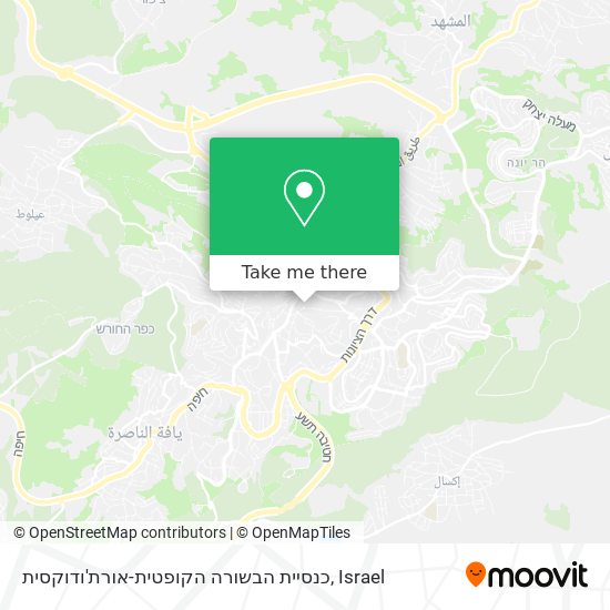 כנסיית הבשורה הקופטית-אורת'ודוקסית map