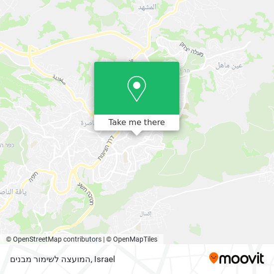 המועצה לשימור מבנים map