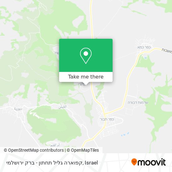 קפוארה גליל תחתון - ברק ירושלמי map