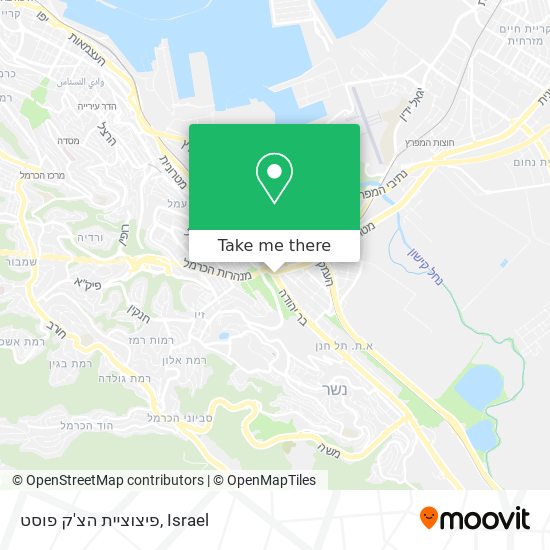 פיצוציית הצ'ק פוסט map