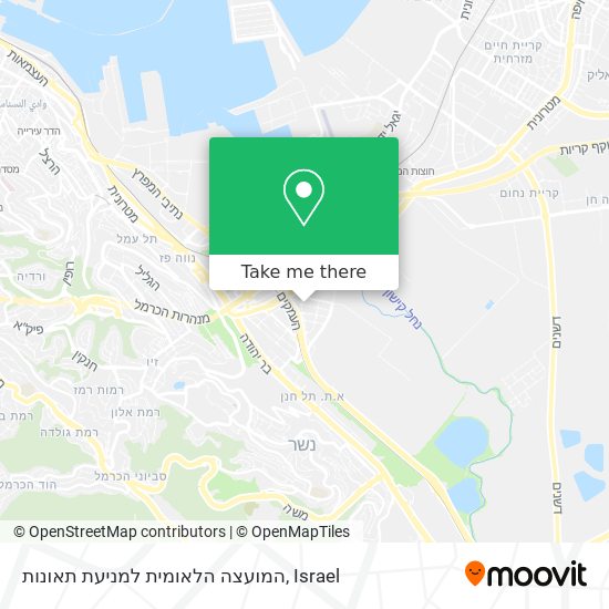 המועצה הלאומית למניעת תאונות map