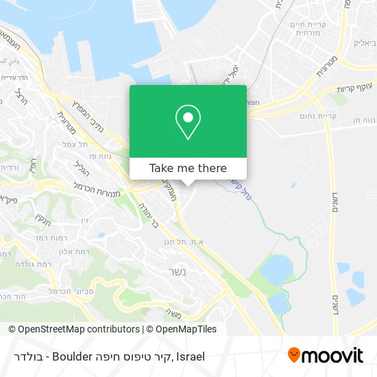 בולדר - Boulder קיר טיפוס חיפה map