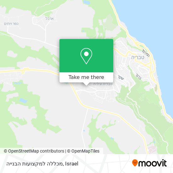 מכללה למקצועות הבנייה map