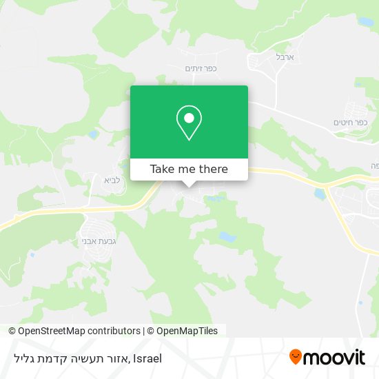 Карта אזור תעשיה קדמת גליל