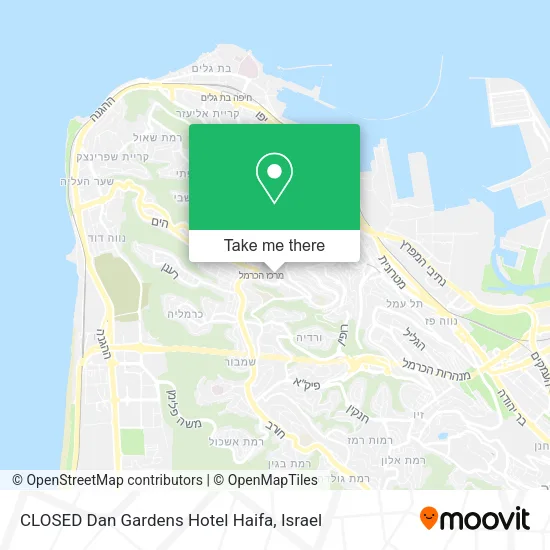 Карта CLOSED Dan Gardens Hotel Haifa