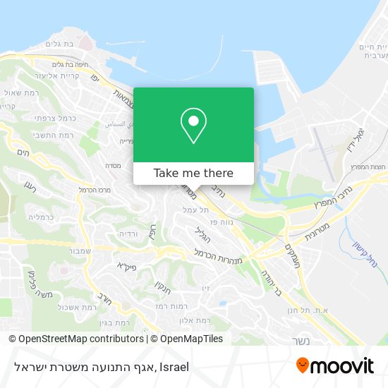 Карта אגף התנועה משטרת ישראל