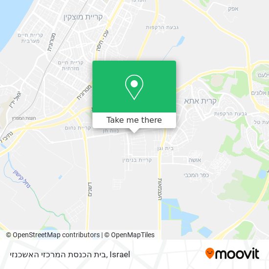 Карта בית הכנסת המרכזי האשכנזי