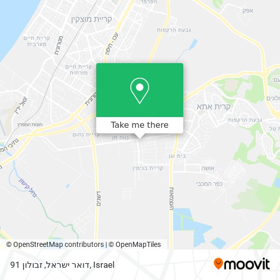 דואר ישראל, זבולון 91 map