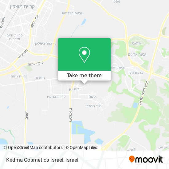 Kedma Cosmetics Israel map