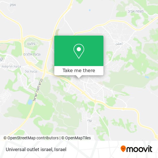 Universal outlet israel map