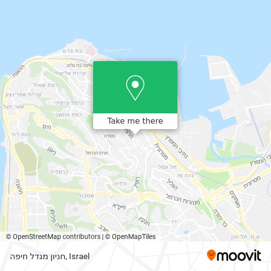 Карта חניון מגדל חיפה